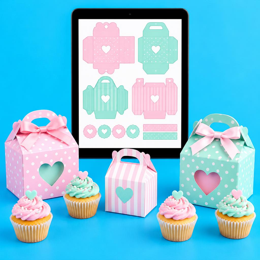 Cajitas creativas, banderines y decoraciones